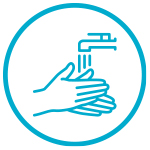 a graphic of two hands washing